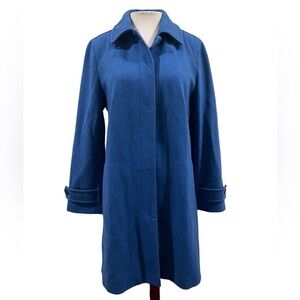 J CREW trench coat blue medium